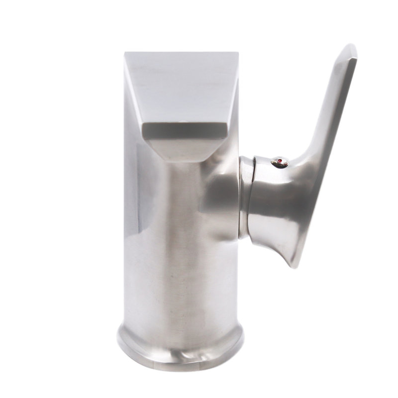 Brushed Nickel Modern Single-Handle Bathroom Faucet