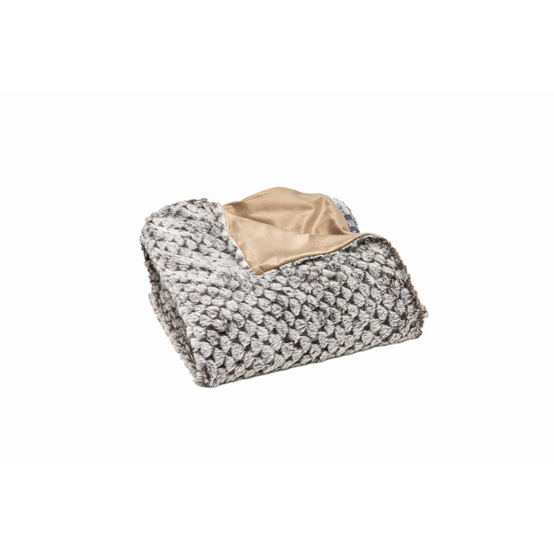Luxe Chinchilla Faux Fur 50" x 60" Plush Throw Blanket