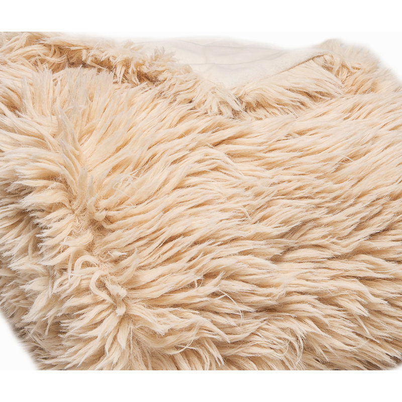Luxe Tibetan Fleece 50" x 60" Faux Fur Throw Blanket
