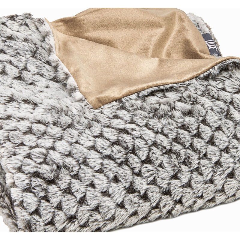 Luxe Chinchilla Faux Fur 50" x 60" Plush Throw Blanket