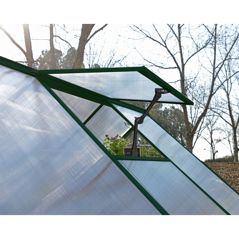 Hybrid 6' x 6' Green Aluminum Frame Greenhouse