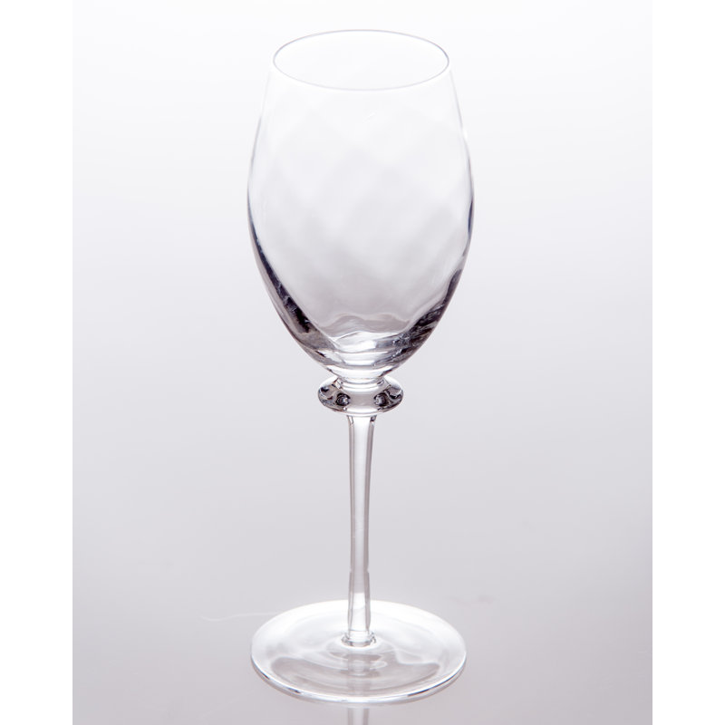 Romanza 24oz Clear Etched Crystal Wine Glass Set