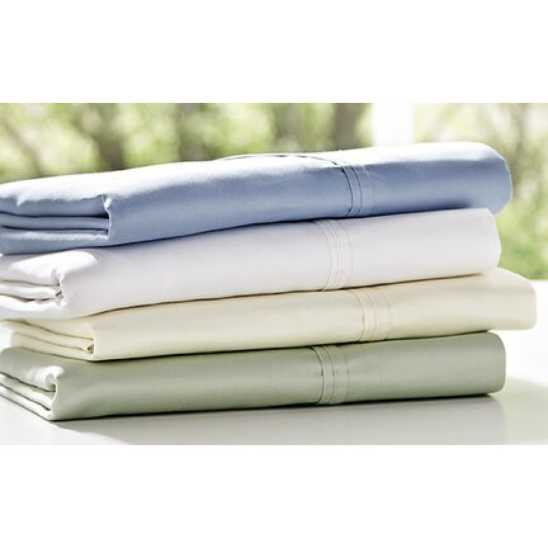 King Size White Cotton Sateen Pillowcases Set