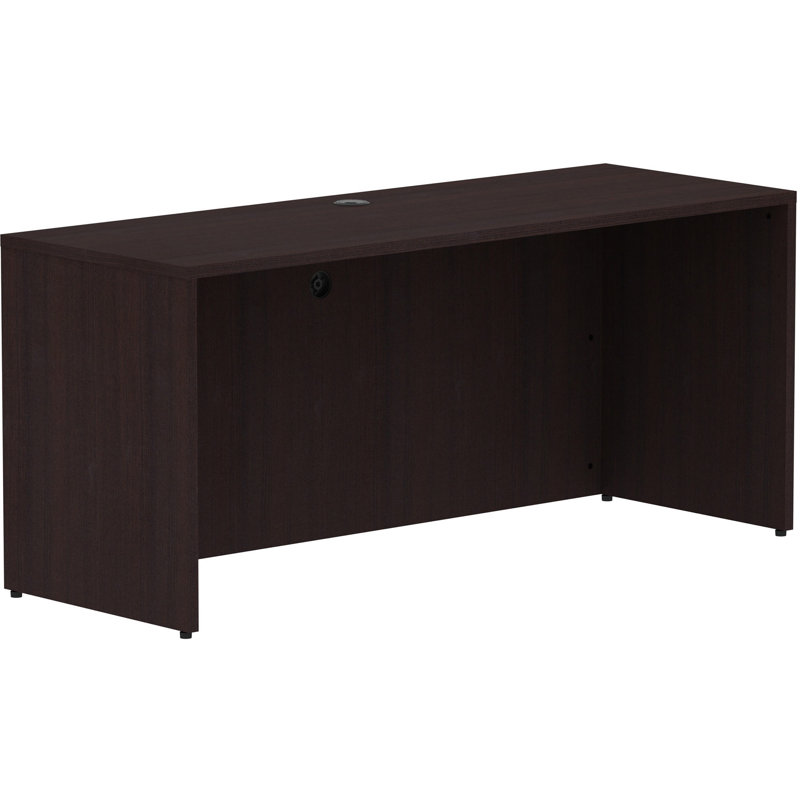 Essentials Espresso Laminate 66'' Desk with Drawer and Filing Cabinet