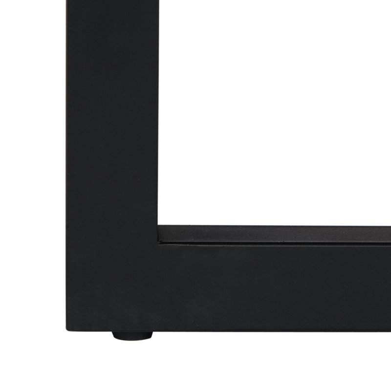Queen Black Metal Frame Platform Bed with Headboard