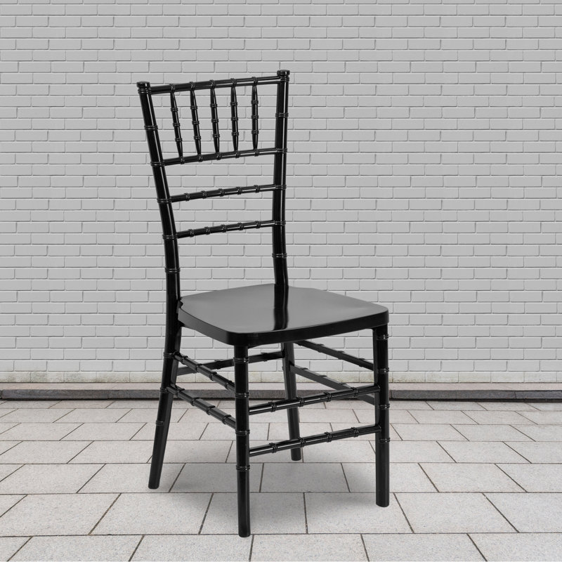 Elegant Black Resin Chiavari Stacking Chair for Events