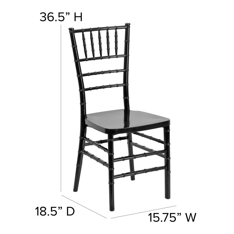 Elegant Black Resin Chiavari Stacking Chair for Events