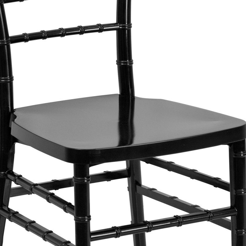 Elegant Black Resin Chiavari Stacking Chair for Events