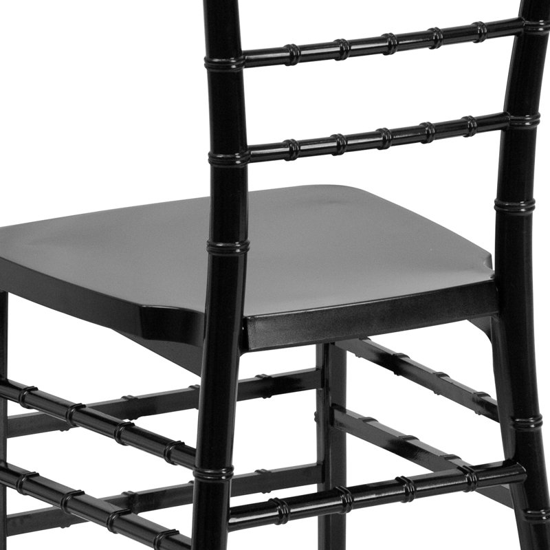 Elegant Black Resin Chiavari Stacking Chair for Events