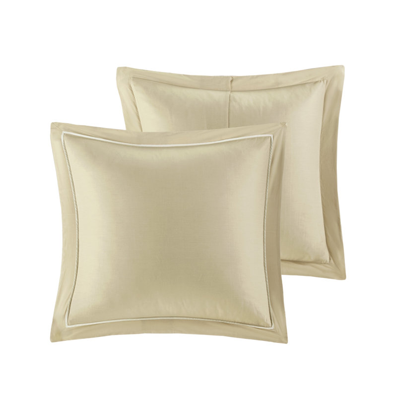 California King Yellow Cotton Reversible Comforter Set