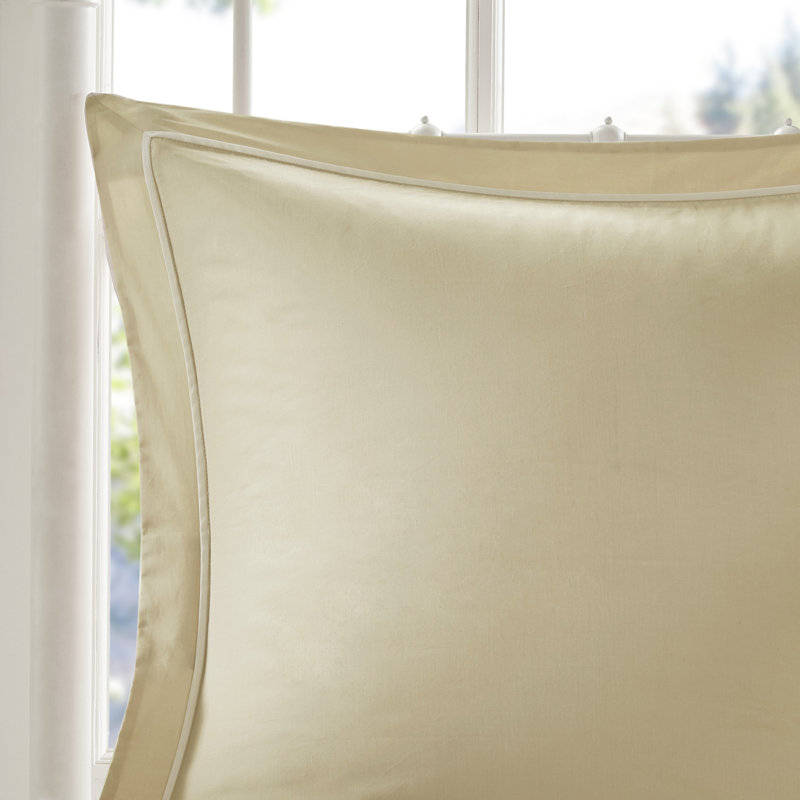California King Yellow Cotton Reversible Comforter Set