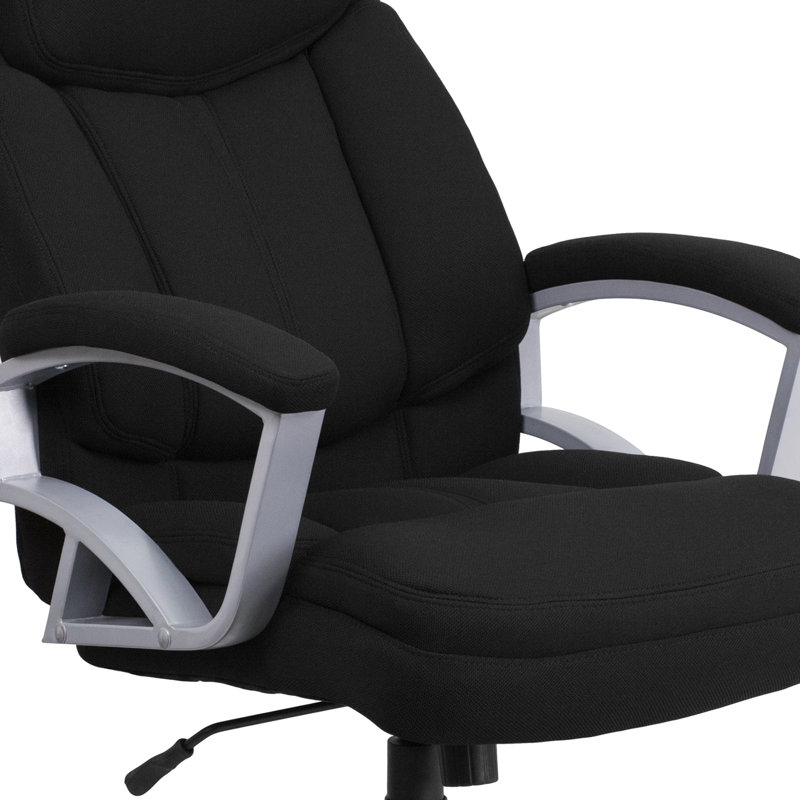 ErgoFlex High Back Executive Swivel Chair in Black Fabric and Chrome