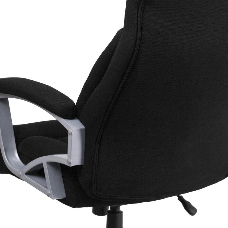ErgoFlex High Back Executive Swivel Chair in Black Fabric and Chrome