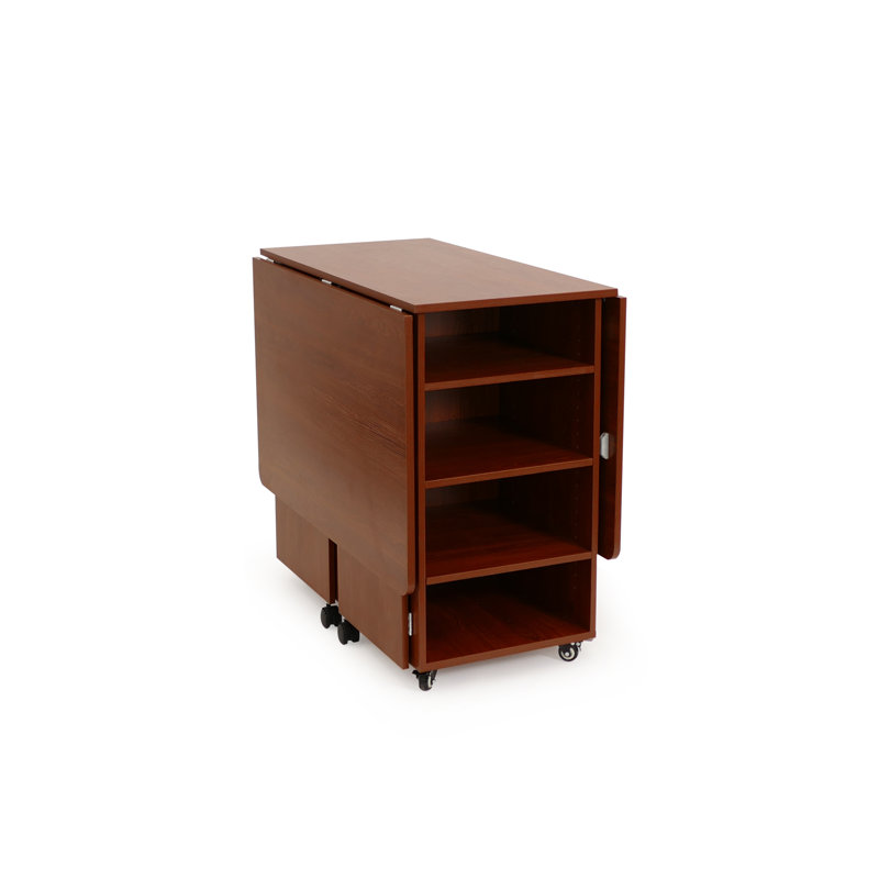 Teak Expandable CraftMaster Cutting Table with Storage