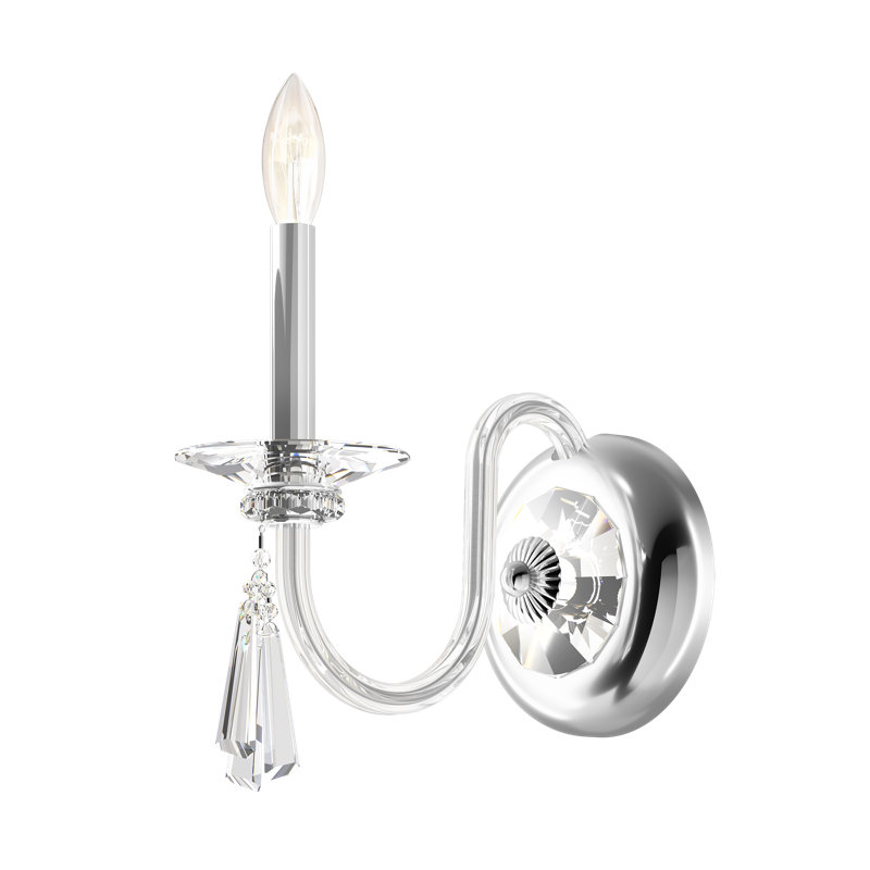 Savannah Elegance Black and Silver Dimmable Wall Sconce