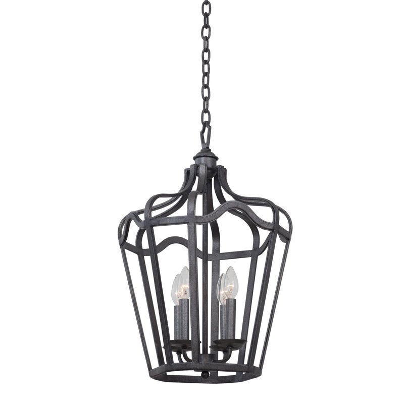 Livingston 24" Silver Glass LED Indoor/Outdoor Small Lantern