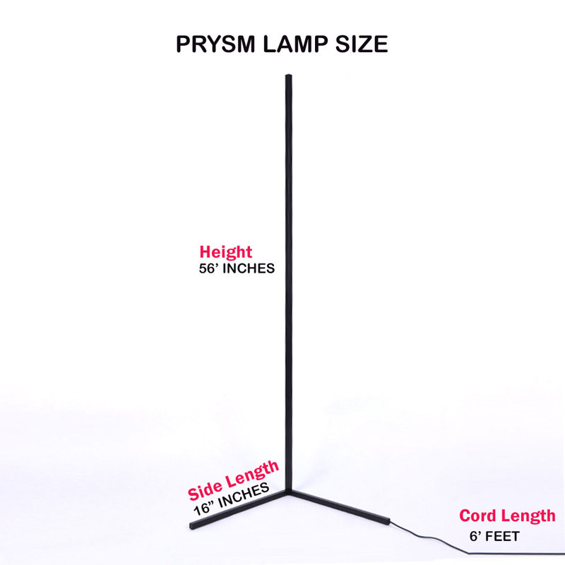 Kids' Modern White and Multicolor LED Corner Floor Lamp