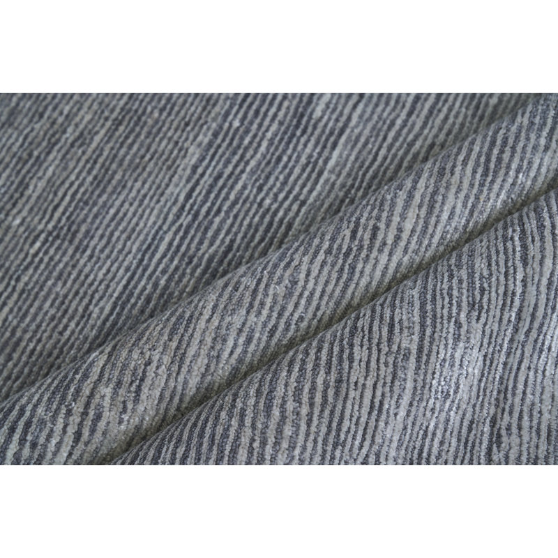 Tessa Hand-Knotted Silver Sheen 10' x 14' Viscose Rug