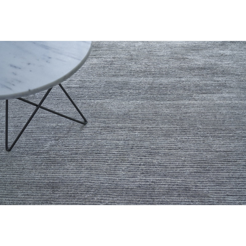 Tessa Hand-Knotted Silver Sheen 10' x 14' Viscose Rug