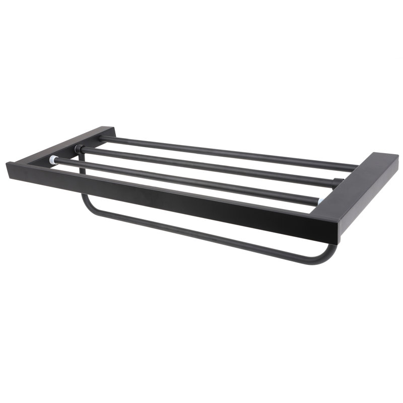 Florence Black Brass Wall-Mounted Towel Rack