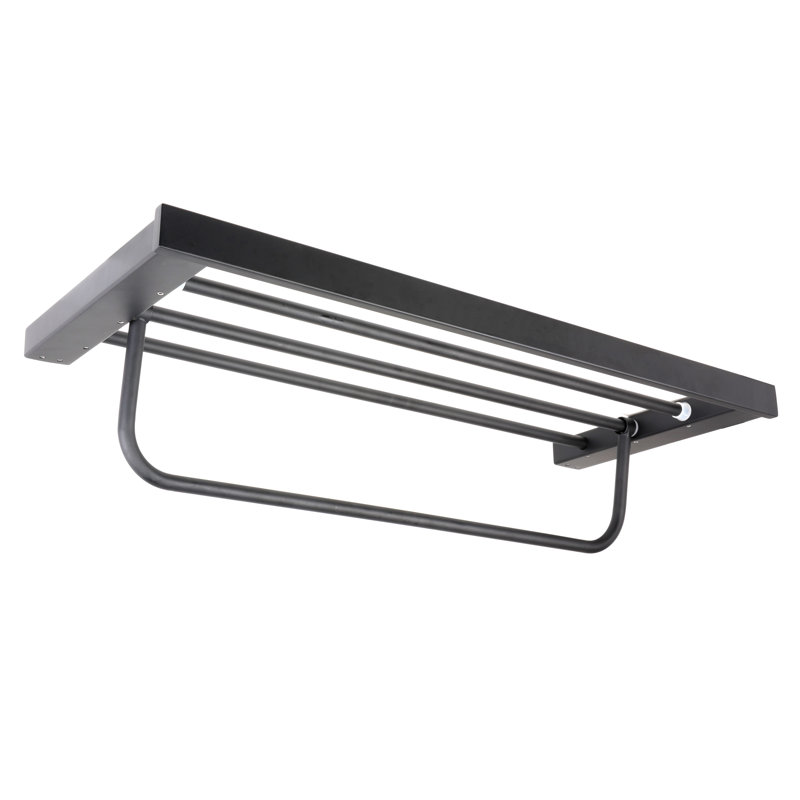 Florence Black Brass Wall-Mounted Towel Rack