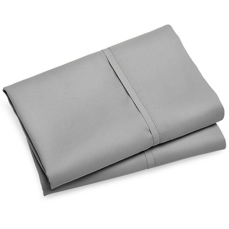 Light Gray Cotton Hypoallergenic Standard Pillowcases Set of 4