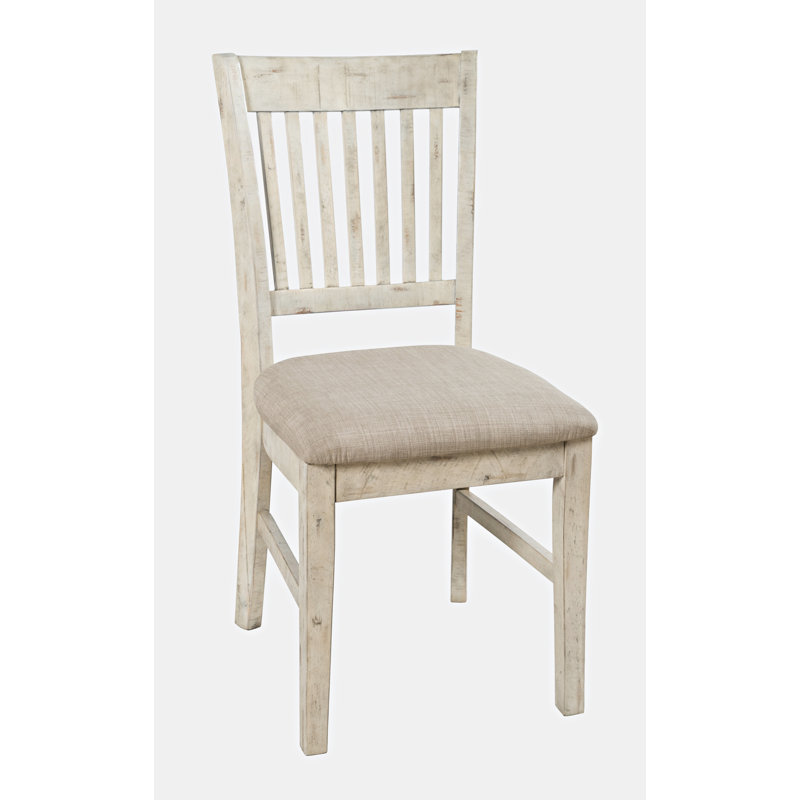 Coastal Cream Scrimshaw Acacia Wood Desk Chair