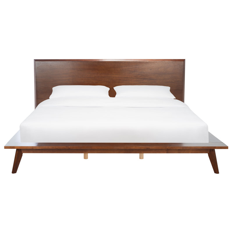 Moxie King-Size Bed with Drawer in Smooth Walnut Finish