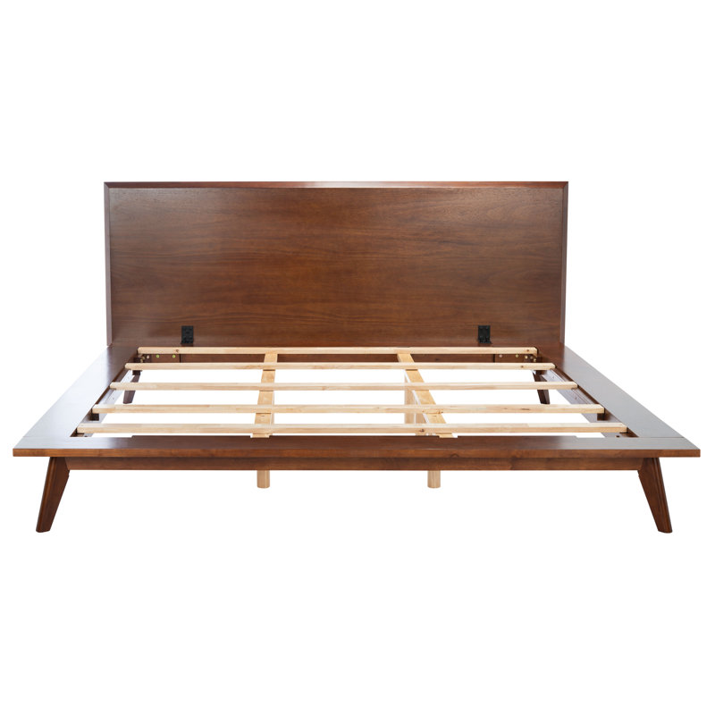 Moxie King-Size Bed with Drawer in Smooth Walnut Finish