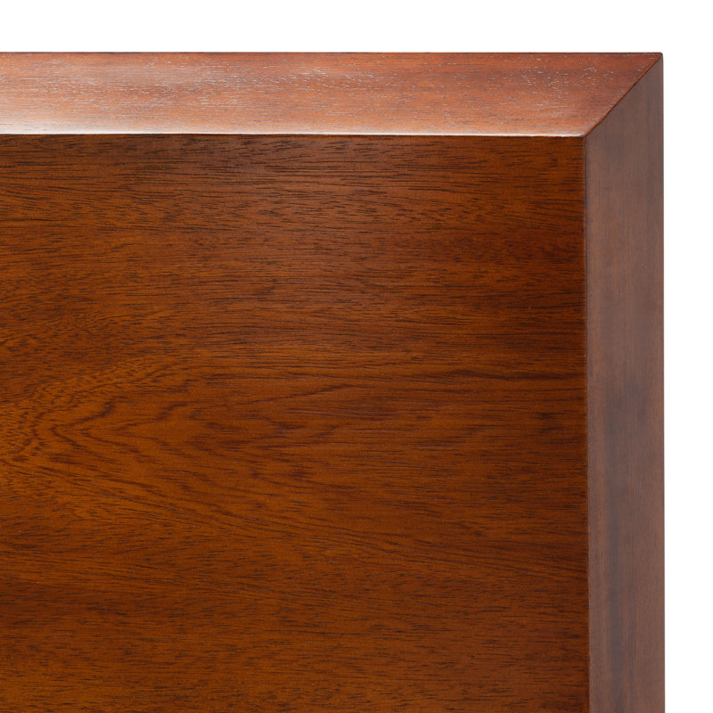 Moxie King-Size Bed with Drawer in Smooth Walnut Finish