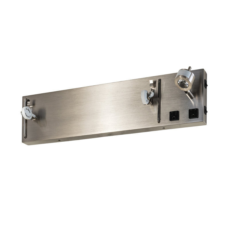 Nickel Finish Beige/White Dimmable 2-Light Sconce