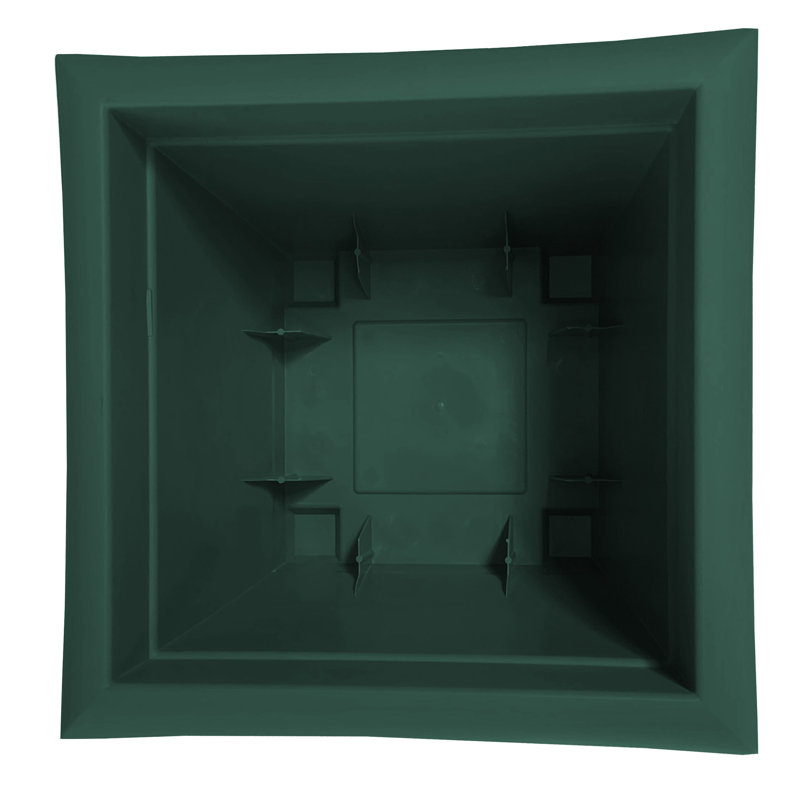 Eco-Friendly Turtle Green 15" Square Self-Watering Planter Box