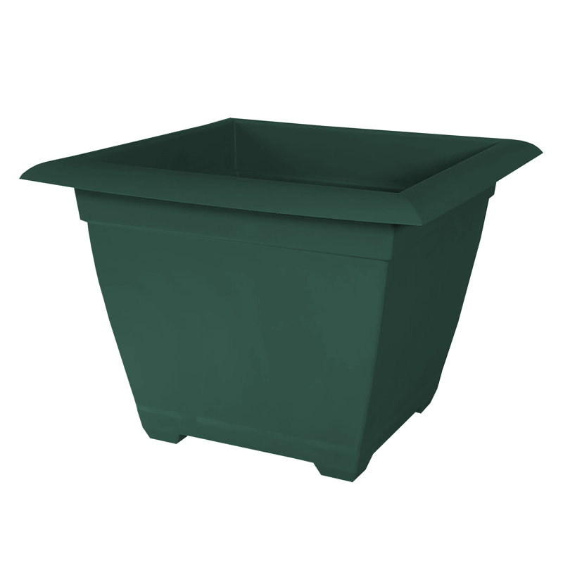 Eco-Friendly Turtle Green 15" Square Self-Watering Planter Box