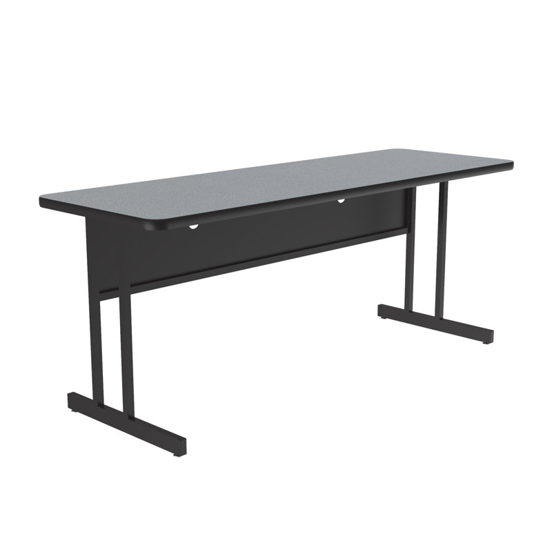 Gray Granite Rectangular Foldable Computer Desk with Laminate Top
