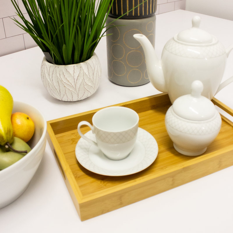 Eco-Friendly Bamboo Serving Tray 14.5" x 9.5"
