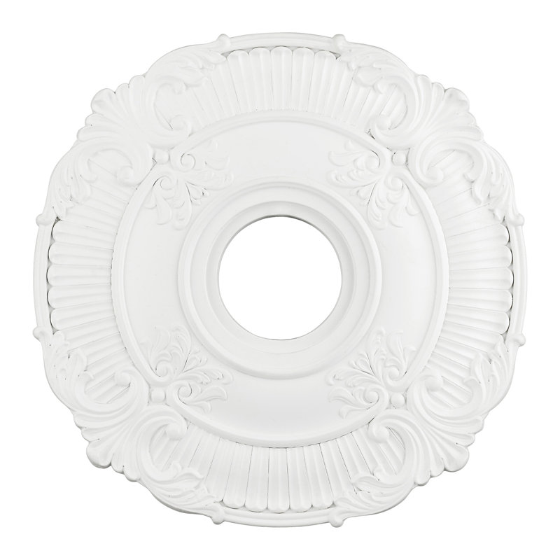 Buckingham White Polyurethane Foam Ornate Ceiling Medallion
