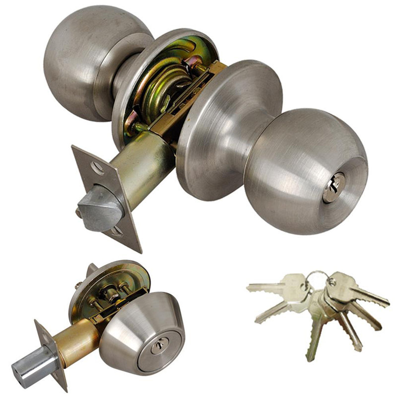 Matte Black Adjustable Entry Knob Set with Deadbolt