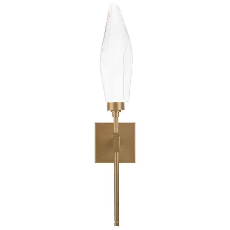 Belvedere Artisan Gold & Black LED Wall Sconce with Handcrafted Glass