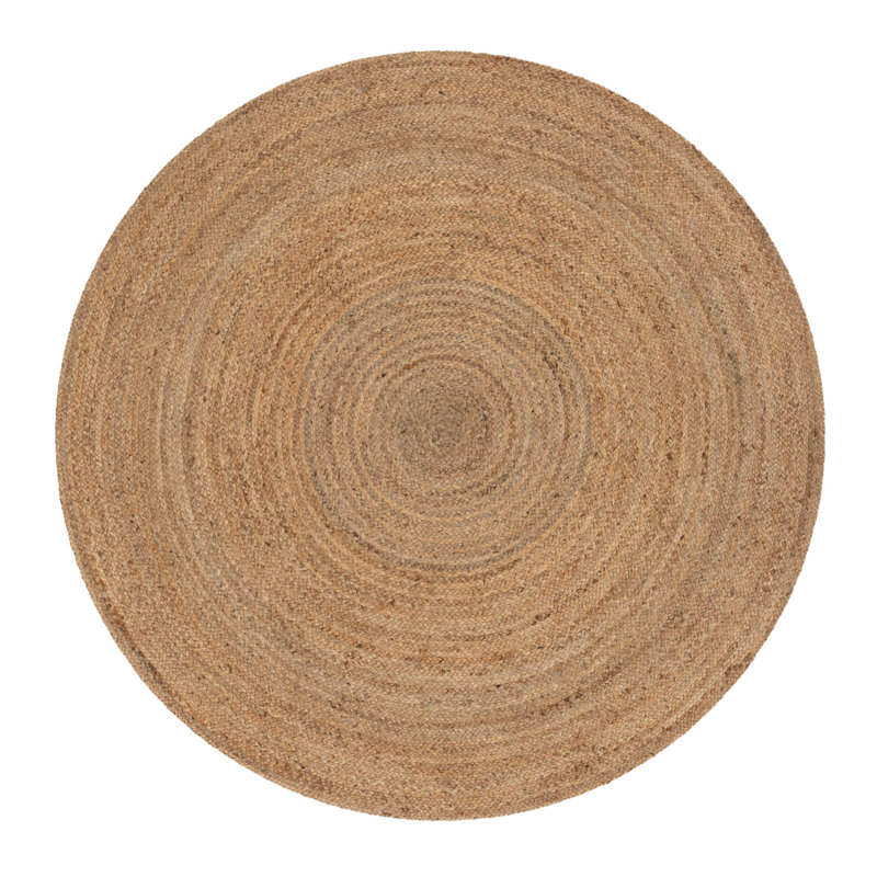 Brielle Natural Jute 4' Round Hand-Braided Rug