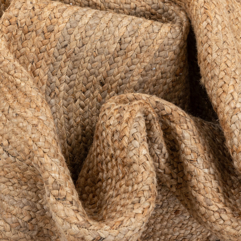 Brielle Natural Jute 4' Round Hand-Braided Rug