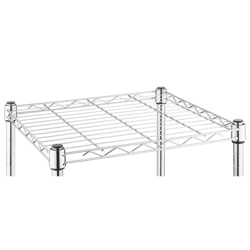 Adjustable 15'' Chrome Metal Modular Storage Shelving Unit