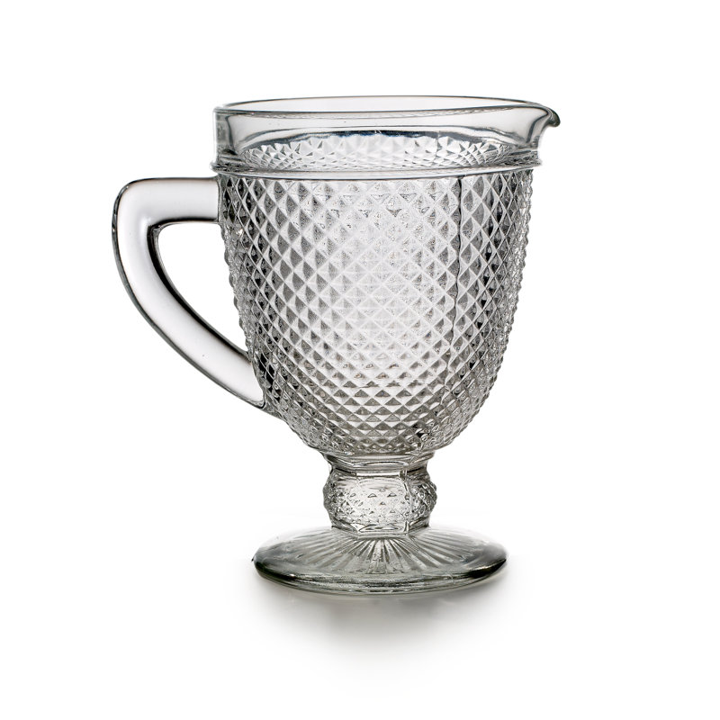 Vista Alegre Bicos 8" Spiked Cut Clear Glass Pitcher