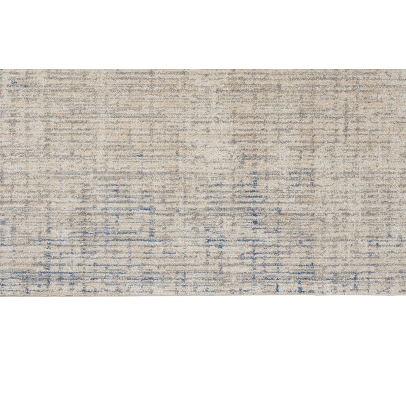 Modern Abstract Gray 38" x 60" Synthetic Easy-Care Rug