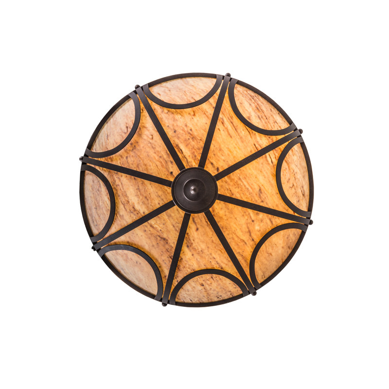 Tawnyrock 42" Gilded Tobacco Glass Pendant Light