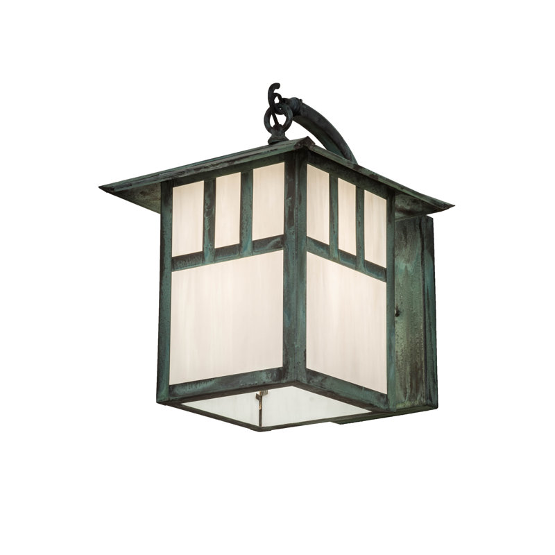 Verdigris White Glass 1-Light Armed Sconce