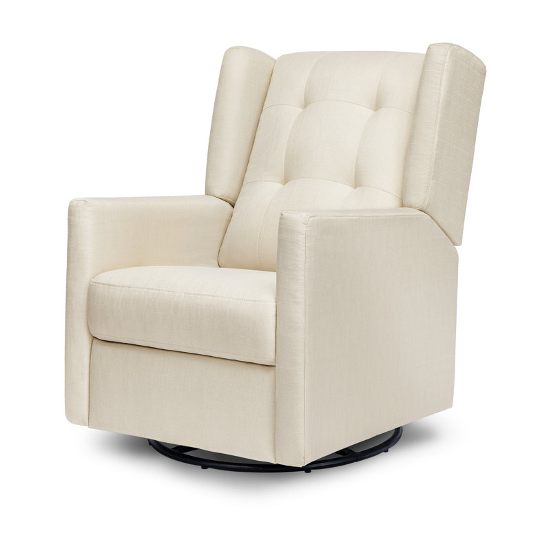 Maddox Natural Oat Swivel Recliner with Sustainable Wood