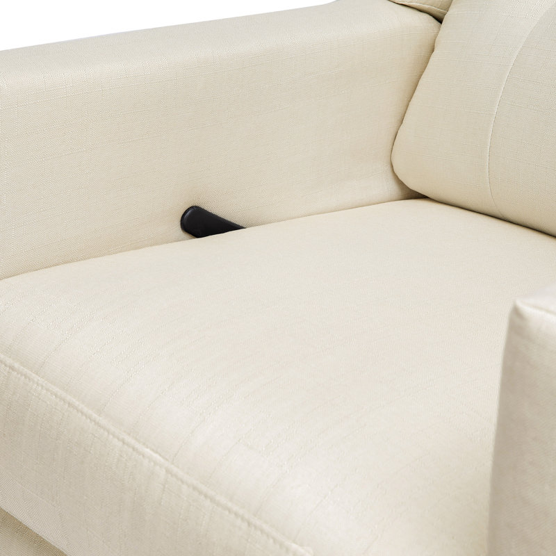 Maddox Natural Oat Swivel Recliner with Sustainable Wood