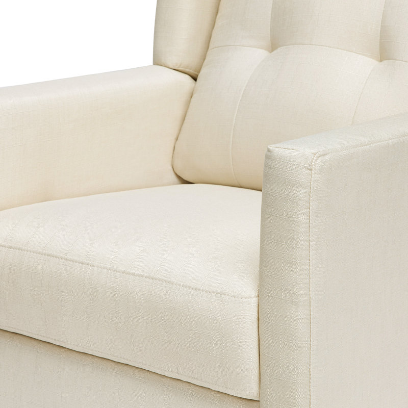 Maddox Natural Oat Swivel Recliner with Sustainable Wood