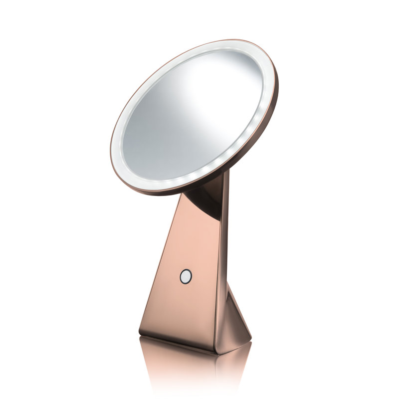 Rose Gold 8'' LED Magnifying Countertop Makeup Mirror