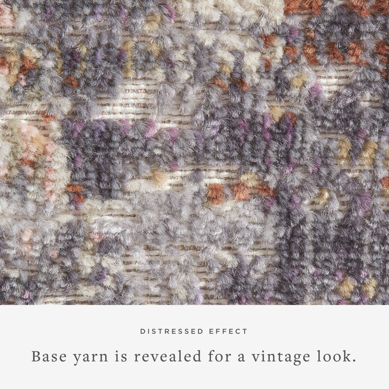 Rosemarie Graphite Multi 9' x 12' Reversible Synthetic Area Rug